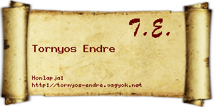 Tornyos Endre névjegykártya